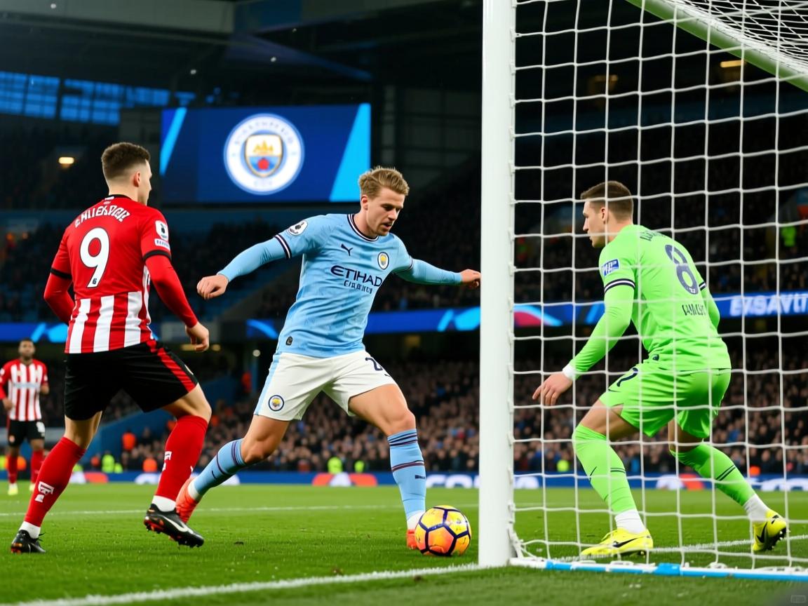 包含英超-B席破门被吹格瓦迪奥尔中柱曼城0-0桑德兰的词条